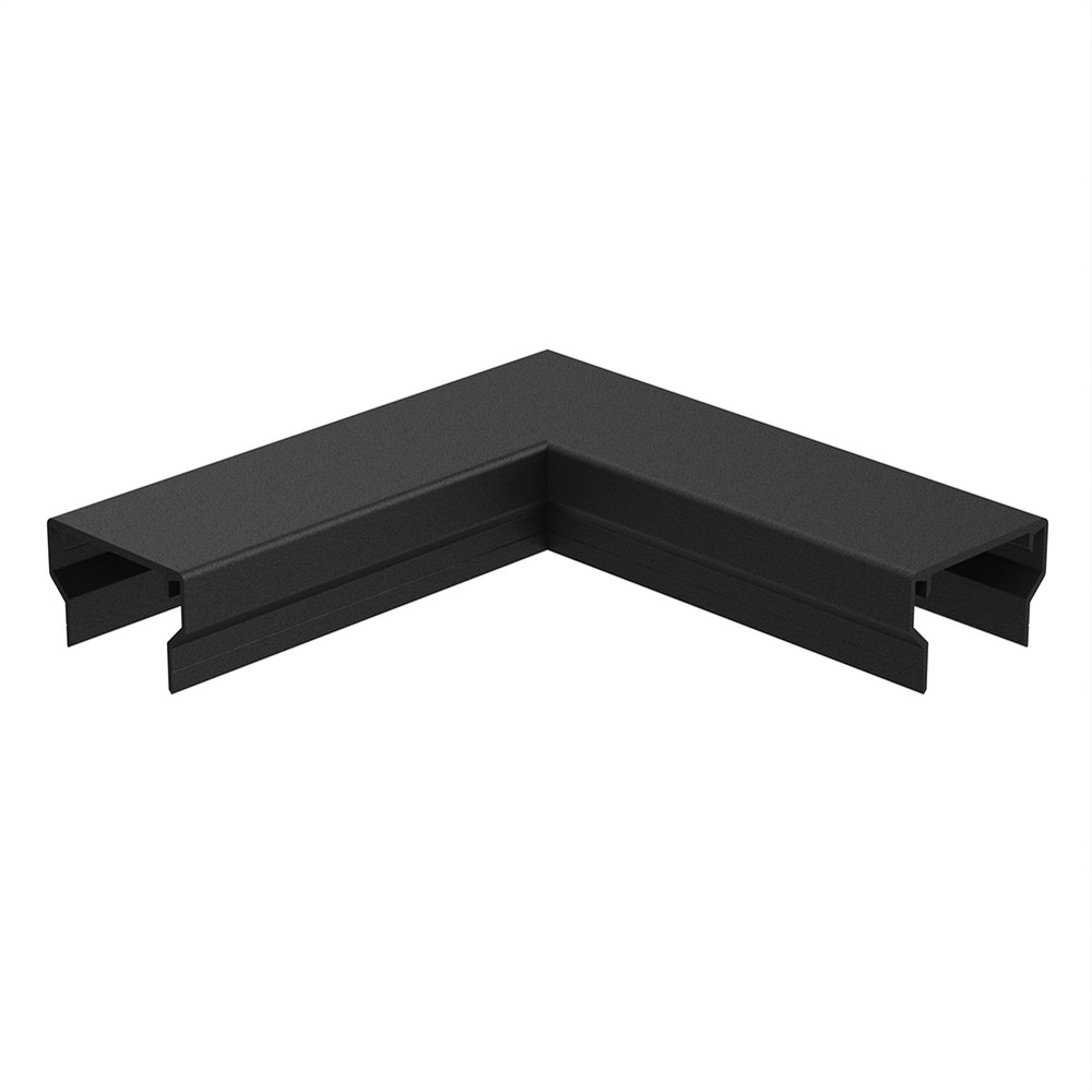 90 Degree Corner for 70x45mm Handrail Black Powder Coated 200x200mm