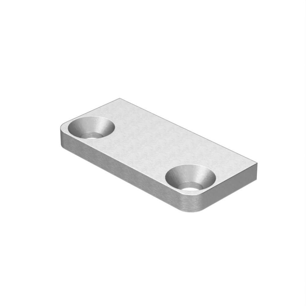 Marano Base Plate For 50mm Half Post Aluminium Satin Anodised Finish