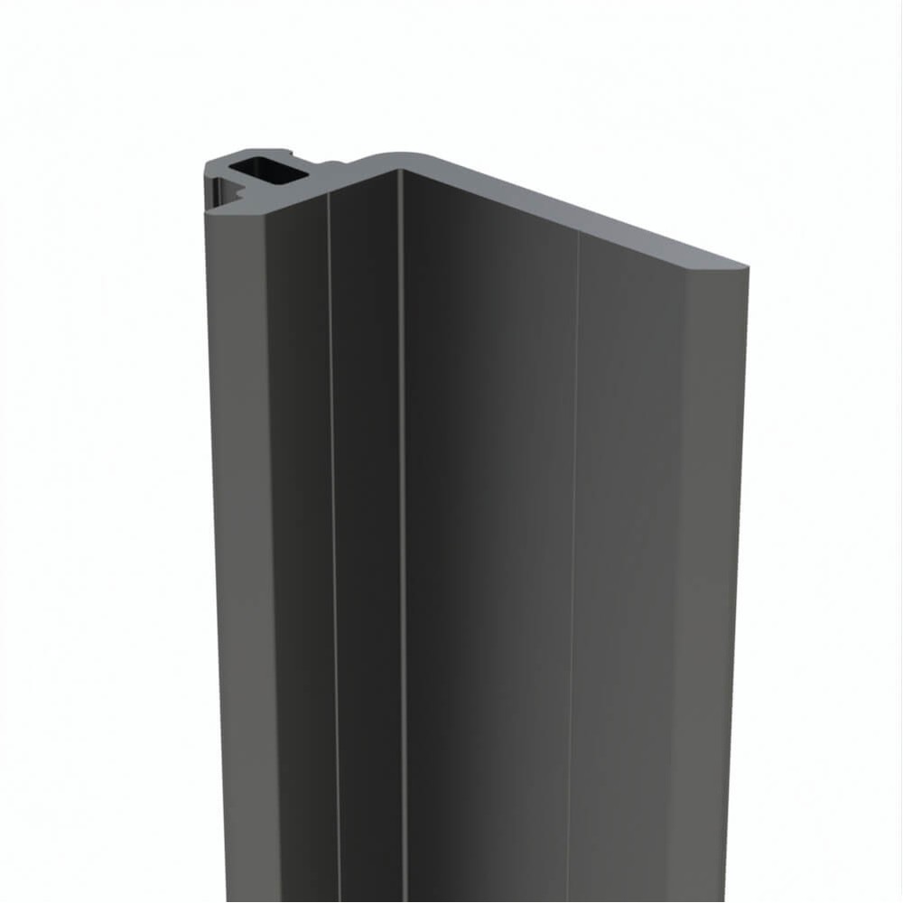 Marano 90 Deg. Side Fix Brackets 1500mm Aluminium Black Powder Coated Finish