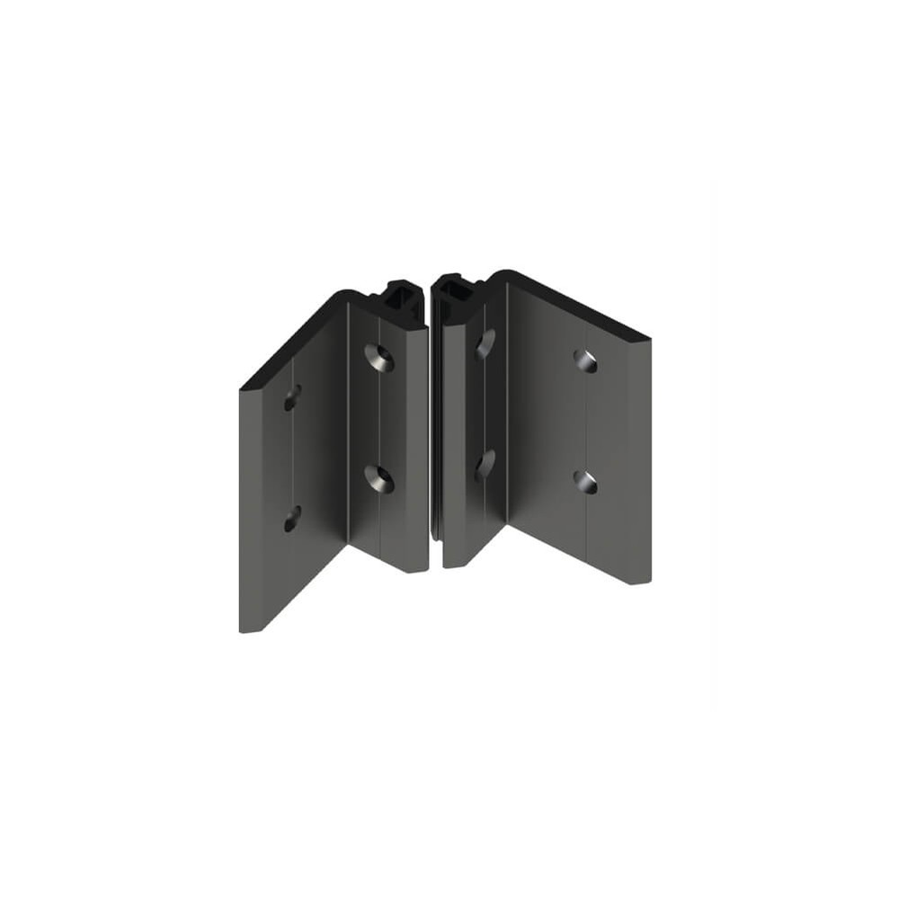 Marano 90 Deg. Side Fix Bracket - Pair Aluminium Black Powder Coated Finish