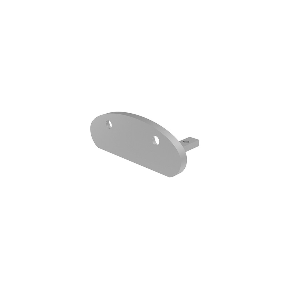 Wall Bracket c/w 2 Screws Suits 72 x 27mm Oval Handrail Aluminium