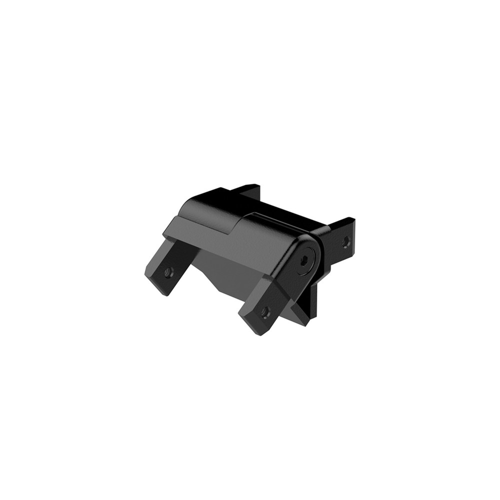 Adjustable Vertical Joiner - 70x45mm Handrail Aluminium Gloss black Powder Coated