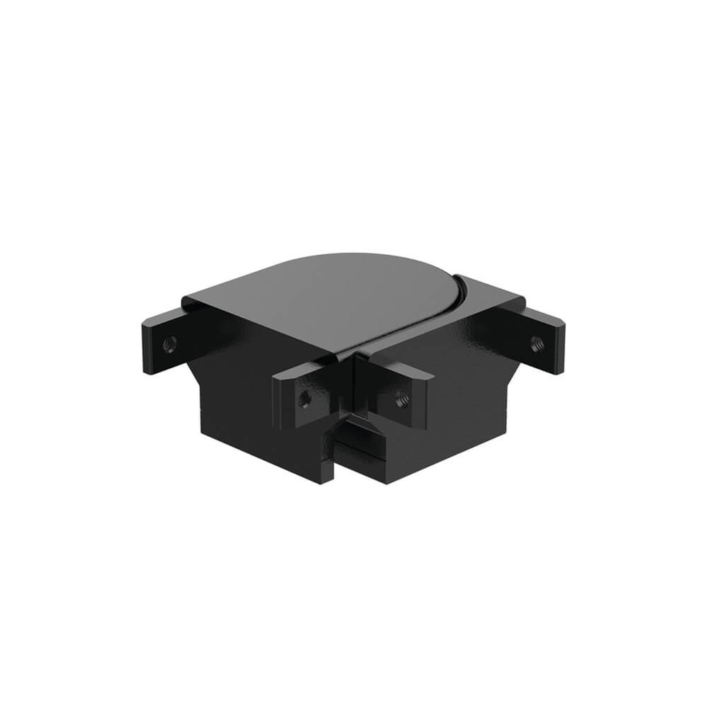 Adj Horizontal Joiner - 70x45mm Handrail Aluminium Black Sand Powder Coated