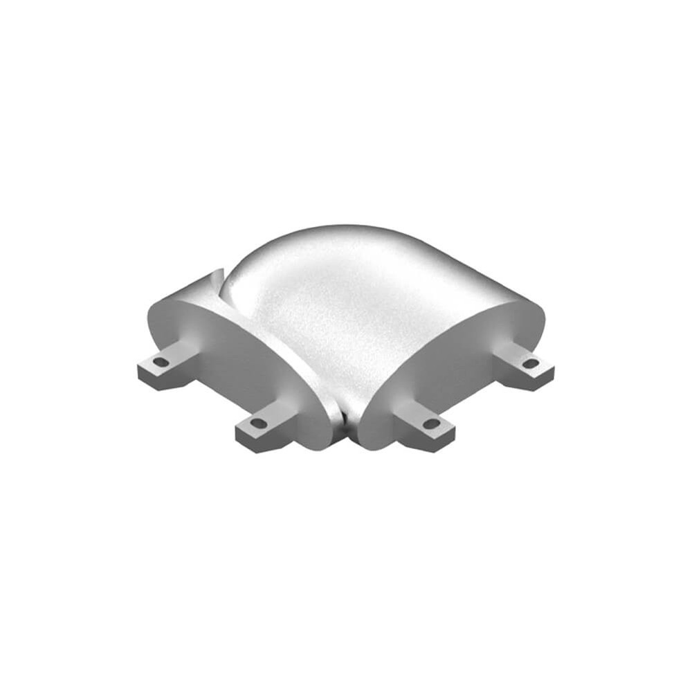 Adjustable Horizontal Joiner +/- 80 Deg Aluminium Satin Anodised - Oval