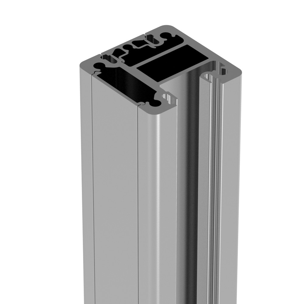 Side Fix Profile End Section - 6m Includes 2M Capping - Satin Anodised