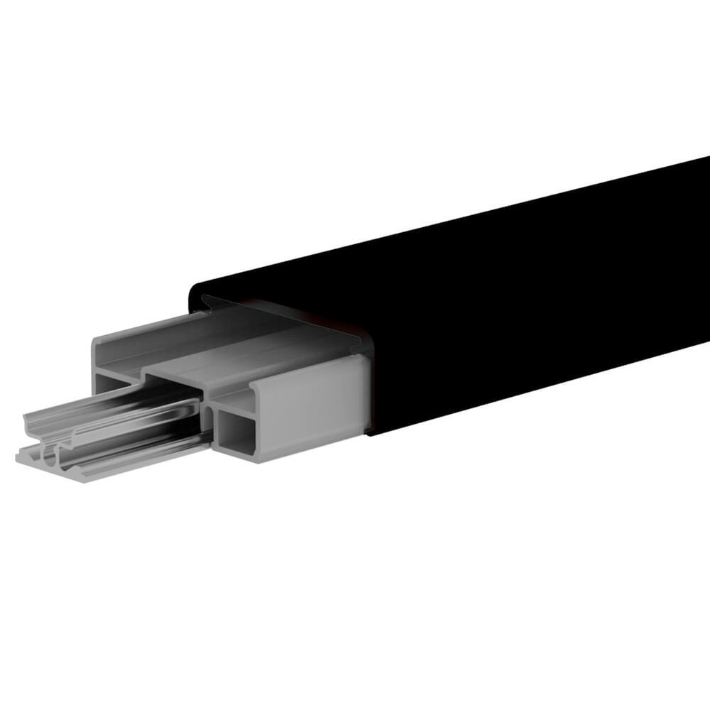 Marano 62 x 25mm Rect. Handrail L 3.0m Aluminium Black Powder Coated Finish