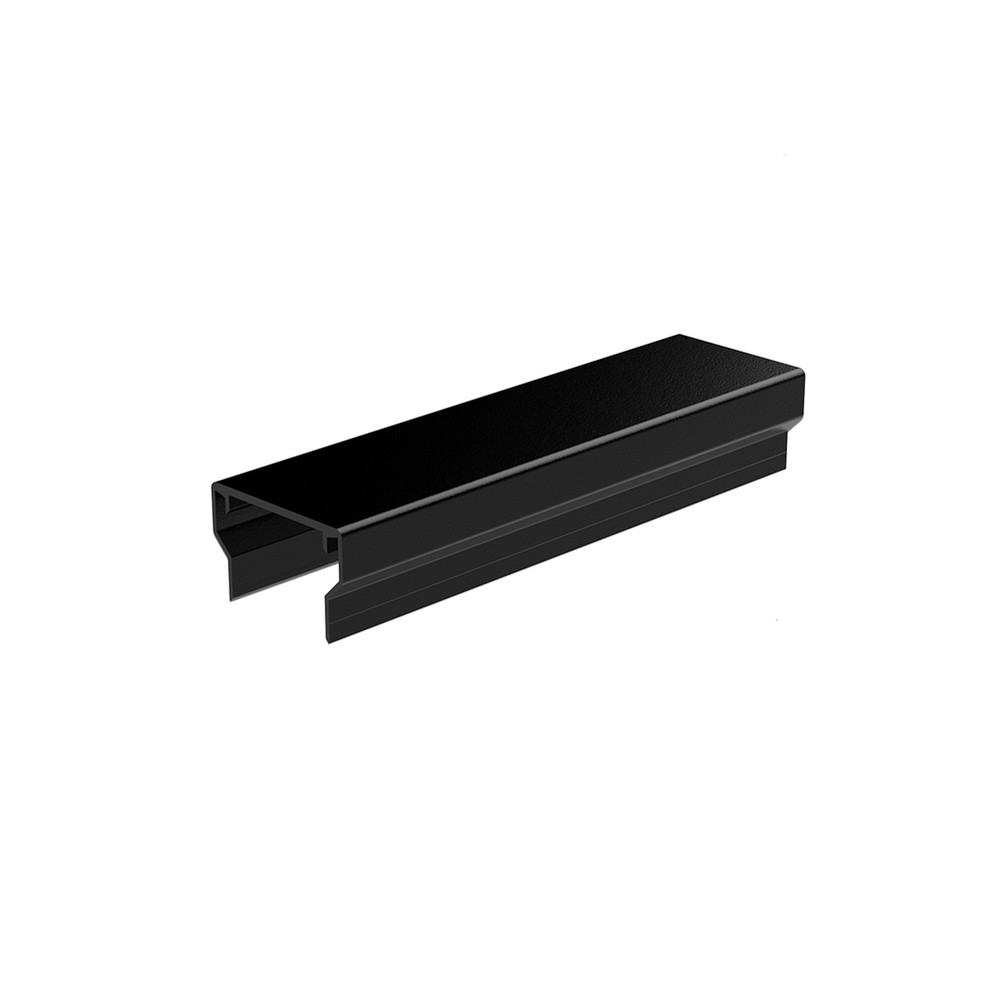 70 x 45mm Capping Handrail L: 5.8m Aluminium Gloss Black Powder Coated