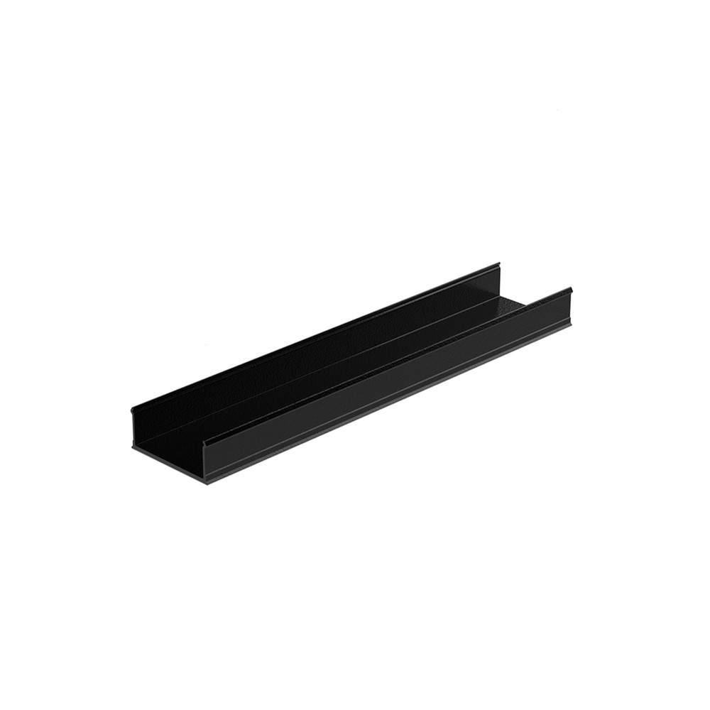 Undercap For Capping Handrail L: 5.8m Aluminium Black Sand Powder Coated