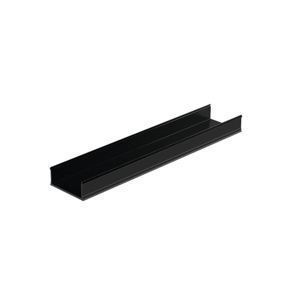 Undercap For Capping Handrail L: 5.8m Aluminium Gloss Black Powder Coated