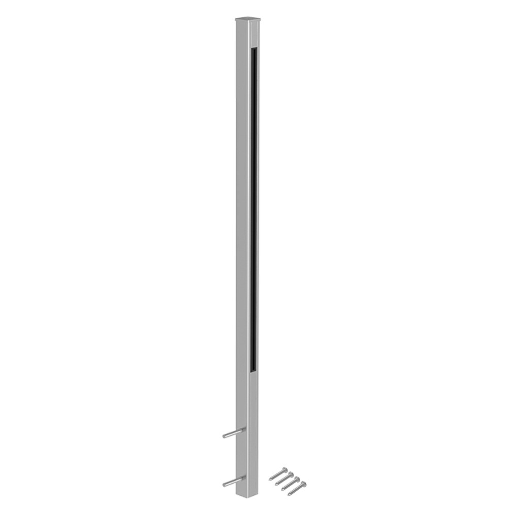 Side Fix Mid Post Height 1395mm Aluminium Satin Anodised Finish