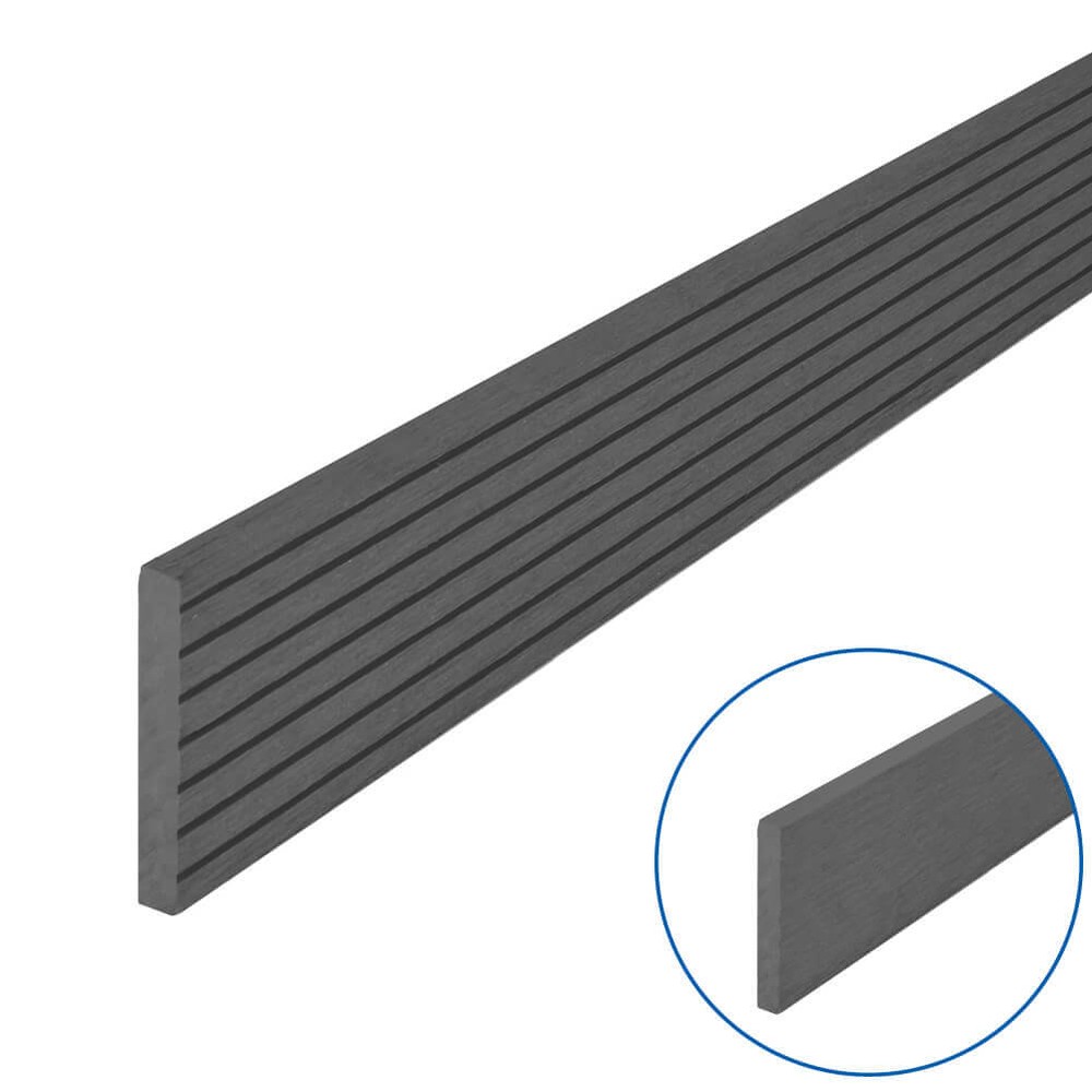 Grey Fascia Double Sided Trim 60 x 10 x 2400mm - Rinato Classic