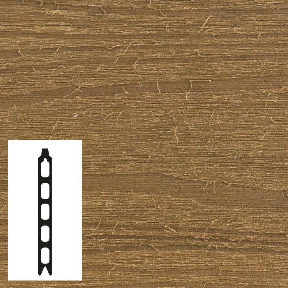 Composite Fence / Gate Infill Board Teak 1820 x 150 x 21mm FSC Capped - 3D Embossed