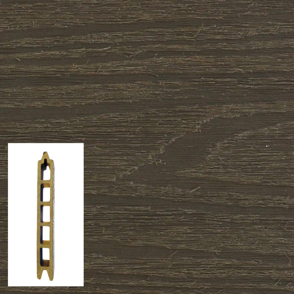 Composite Fence / Gate Infill Board Walnut 3600 x 150 x 21mm FSC Capped Fence Board - 3D Embossed