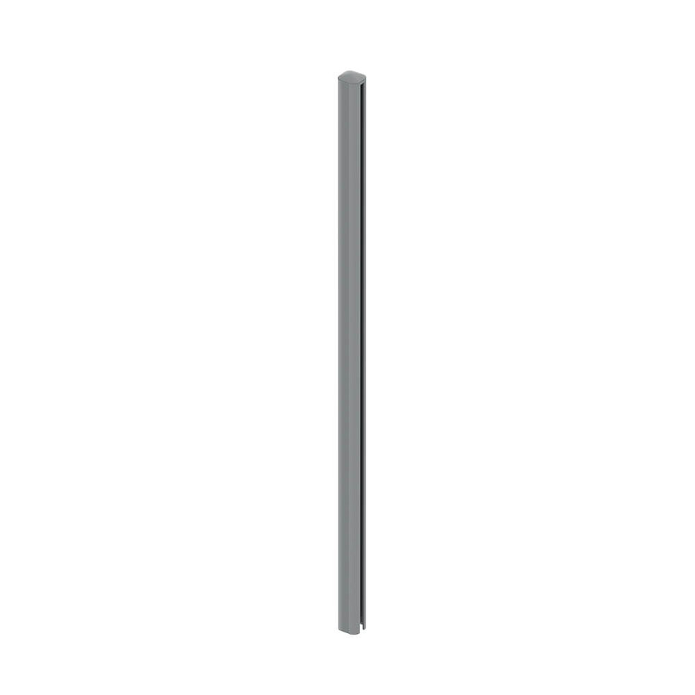 Mid/End Post 1.8m fence (2.4m Long) Grey Includes side cover, post cap, screws