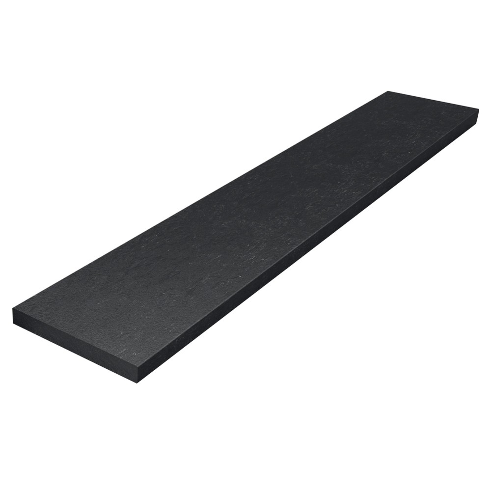 Black Plastic Rectangular Sub Frame W 100 x H 25 x L 3000mm