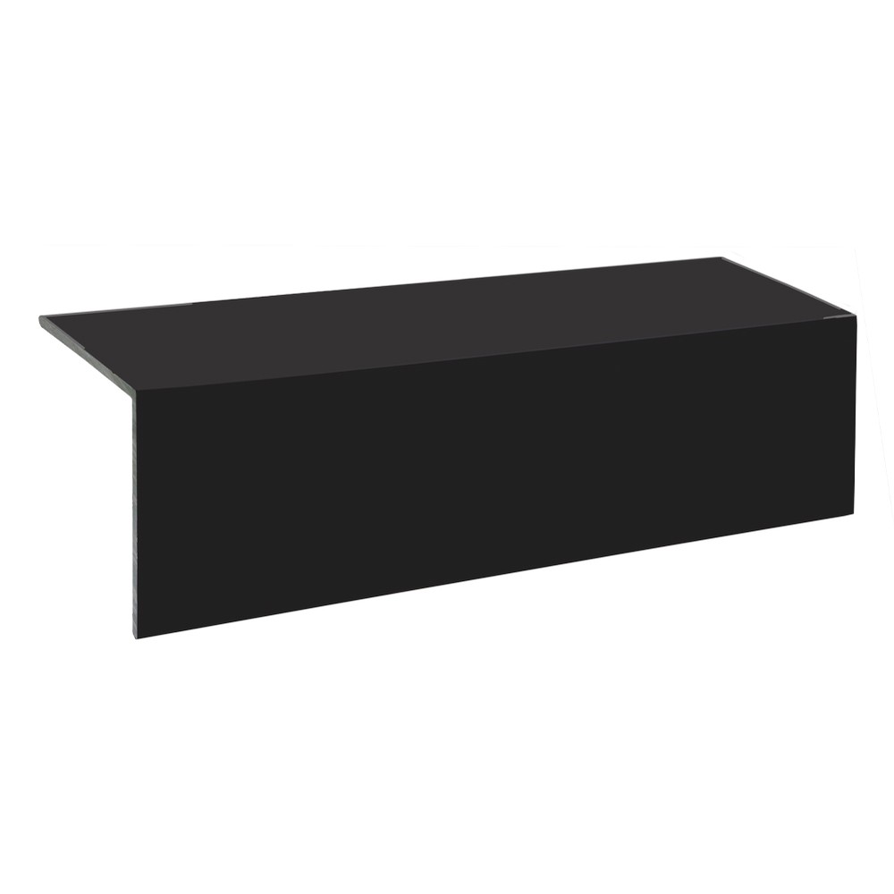 Aluminium Angle 40 x 20 x 1.5mm 1.8m Long Ral 9005 Black