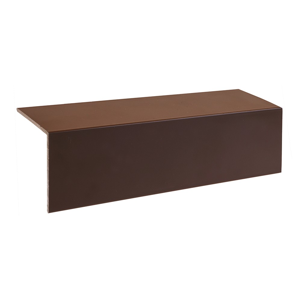 40 x 40 x 1.5mm Aluminium Angle Matt Terra Brown RAL 8028 150mm sample