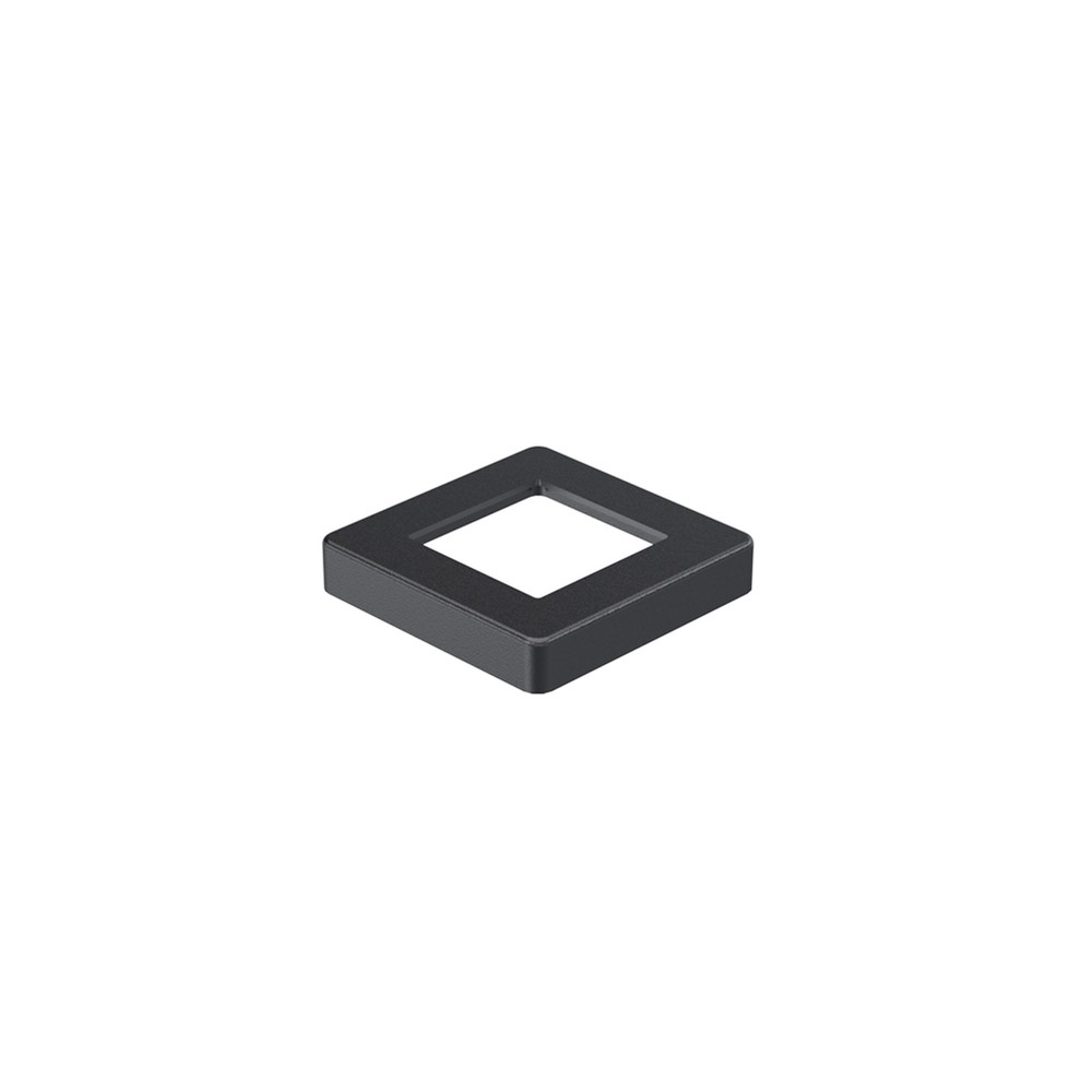Ali Base Plate Cover Cap for 80mm Post RAL 9005 Black Sand Matt