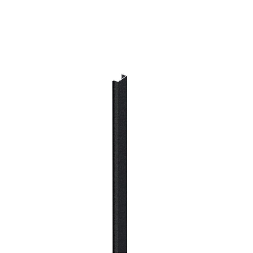 End / Corner Post Insert 2.5m RAL 9005 Black Sand Matt For 1.8m Post