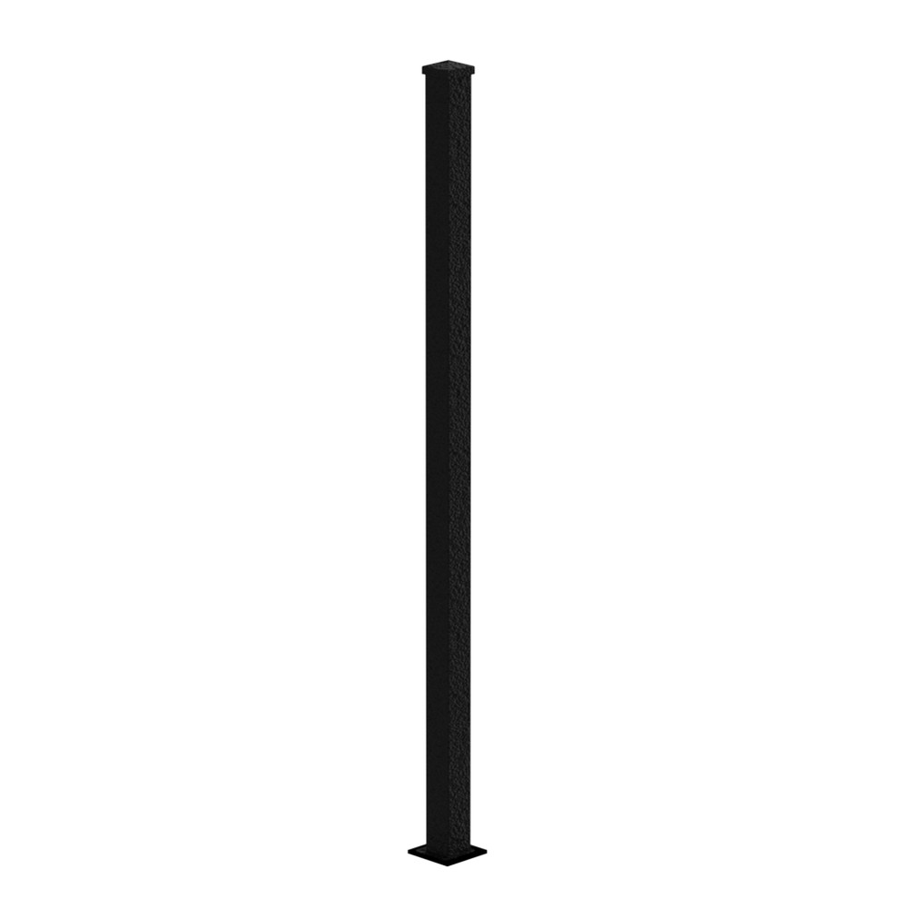 50.8mm Bolt Down Post for 1.2m High Black Gloss Aluminium