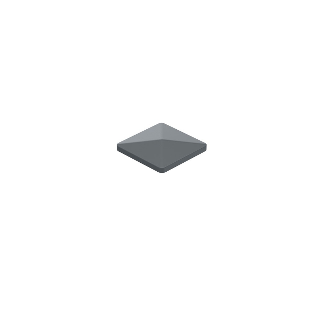 ABS Plastic 80 x 80mm Post Cap RAL 7012 Basalt Grey Matt