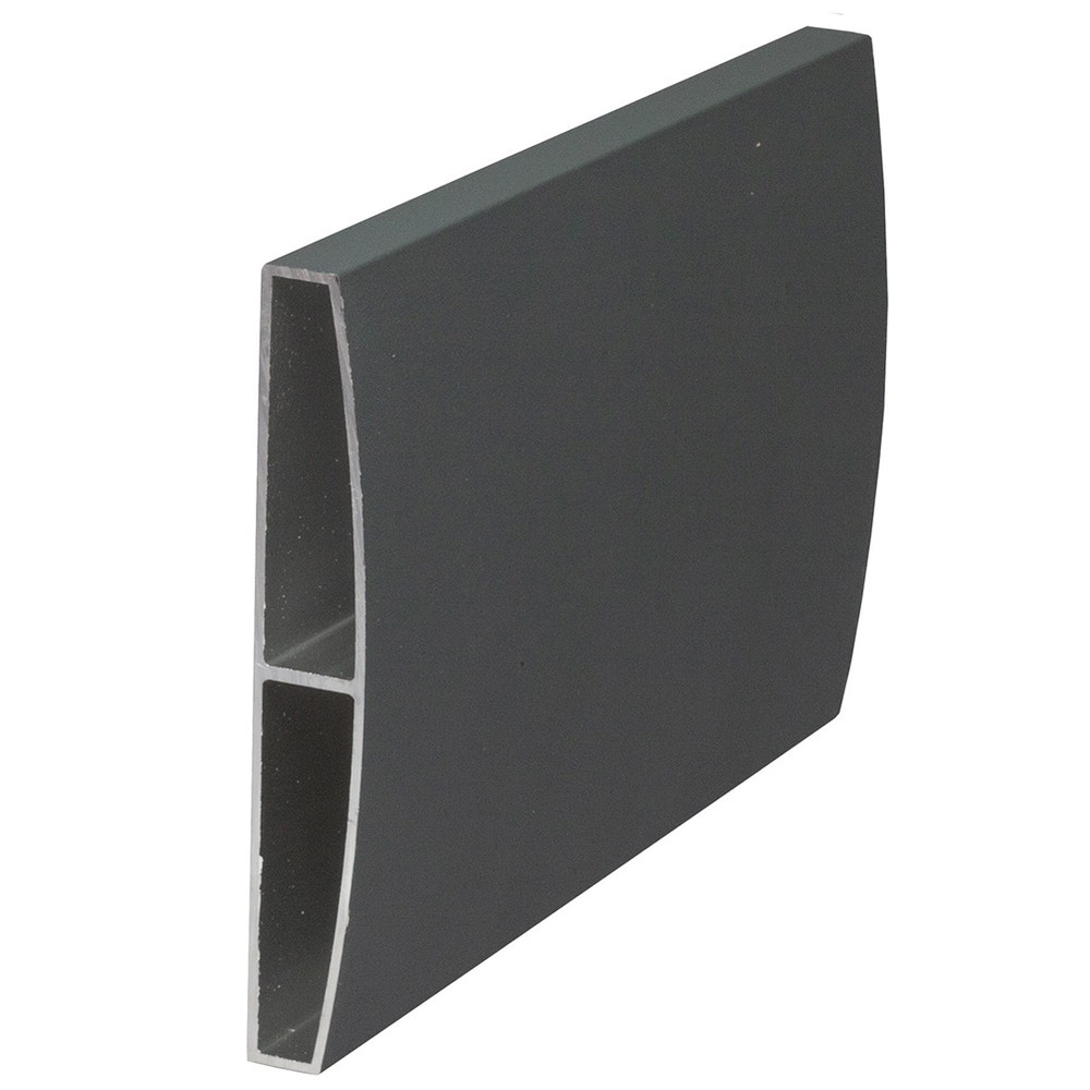 Convex Fence Slat Basalt Grey Sample RAL 7012 Matt 150mm