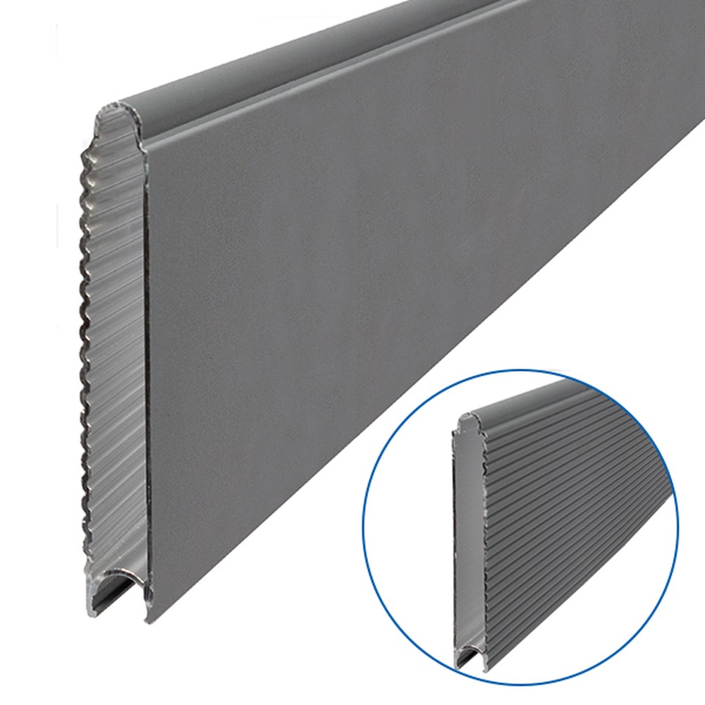 Stripe Fence Board Basalt Grey Sample RAL 7012 Matt 150mm