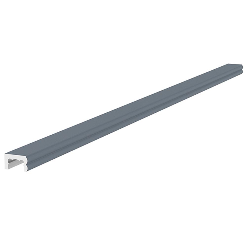 Stripe Fence Top Cap Basalt Grey Sample RAL 7012 Matt - L: 150mm - F H Brundle