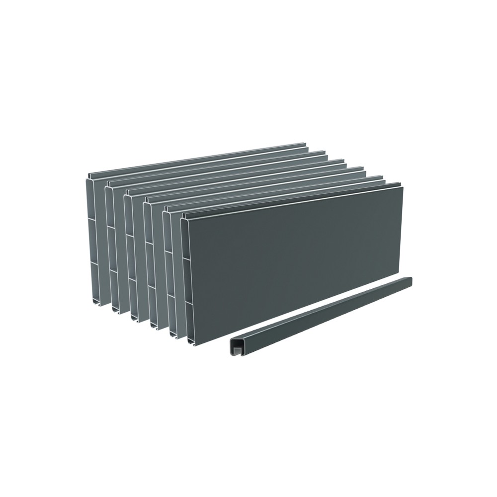 Connect Fence Board 6 Pack + Cap - 1.82M RAL 7015 Matt Finish (H:150 x D:16mm)
