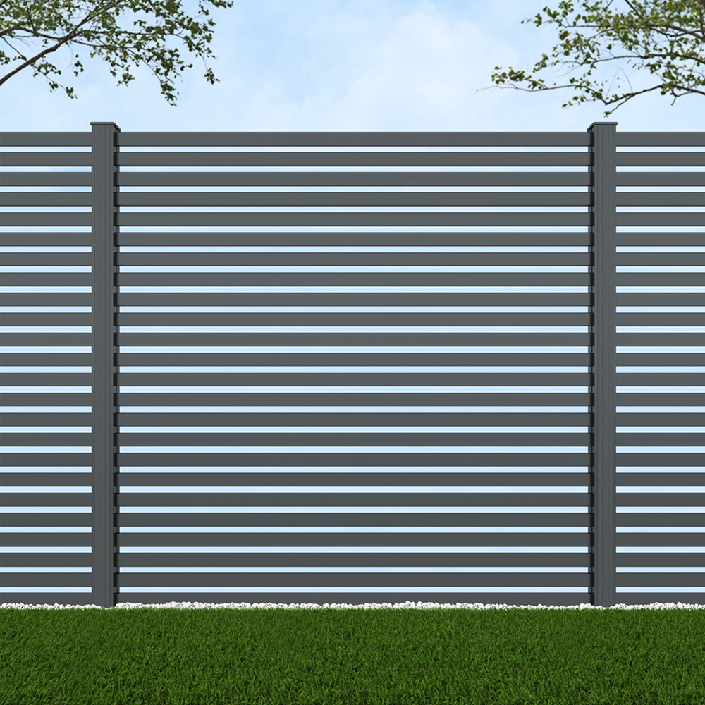 1.8m Parallel 50 Basalt Grey - Basalt Grey Posts - Metre Price