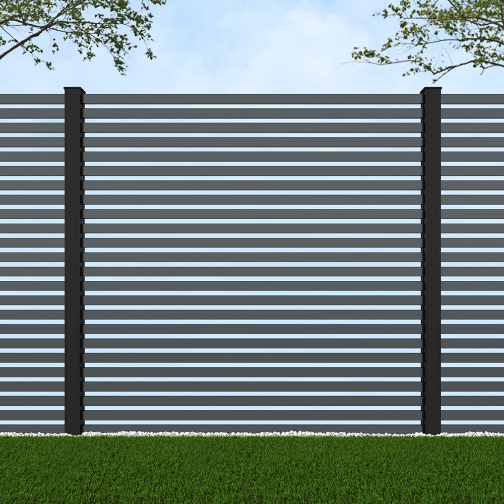1.8m Parallel 50 Basalt Grey - Black Sand Posts - Metre Price