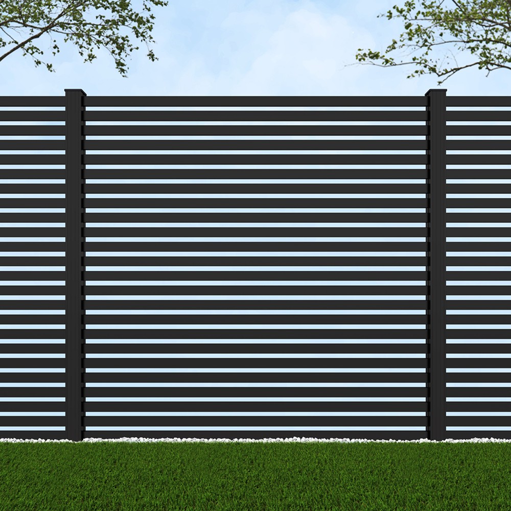 1.8m Parallel 50 Black Sand - Black Sand Posts - Metre Price