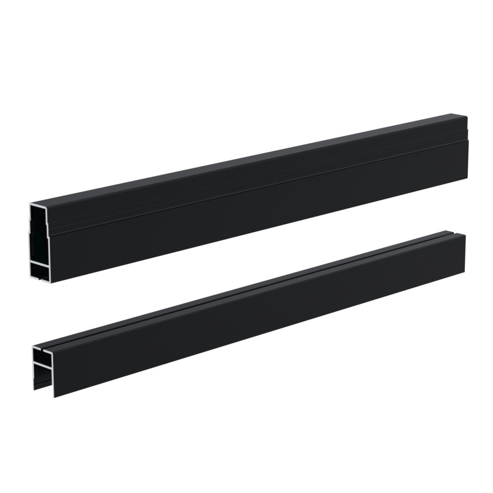 2mm Screen Fixing Kit 1825mm RAL 9005 Black Sand Matt
