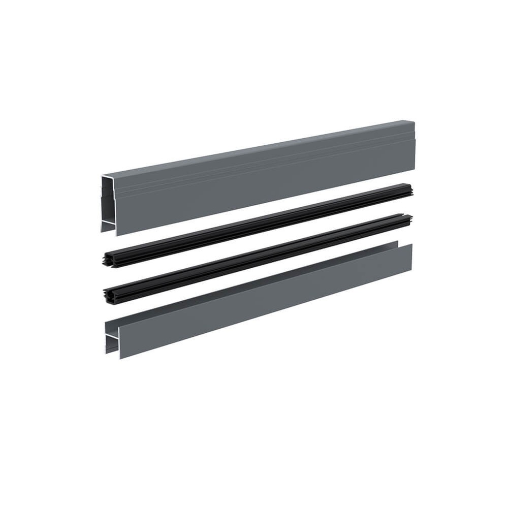 Screen Fixing Kit 1825mm for 2-5mm sheet RAL 7012 Basalt Grey Matt