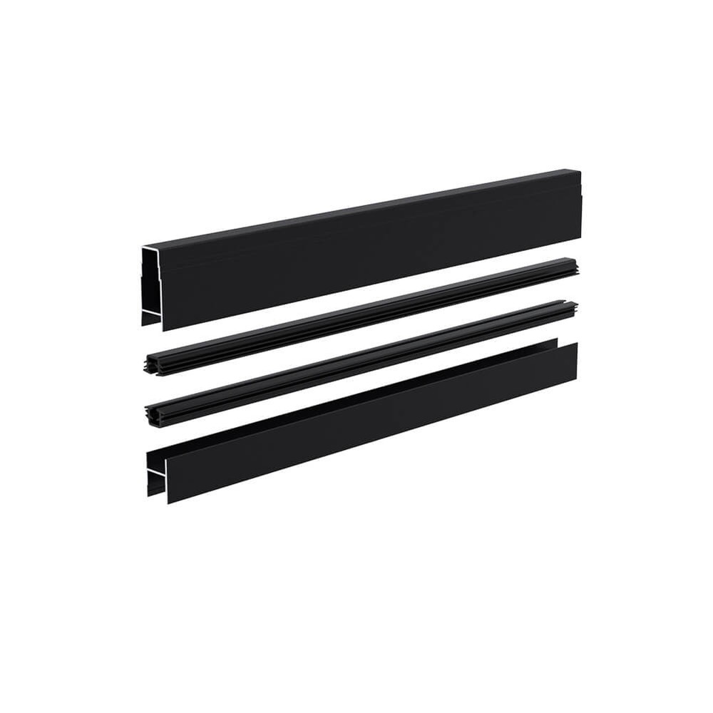 Screen Fixing Kit 1825mm for 2-5mm sheet RAL 9005 Black Sand Matt