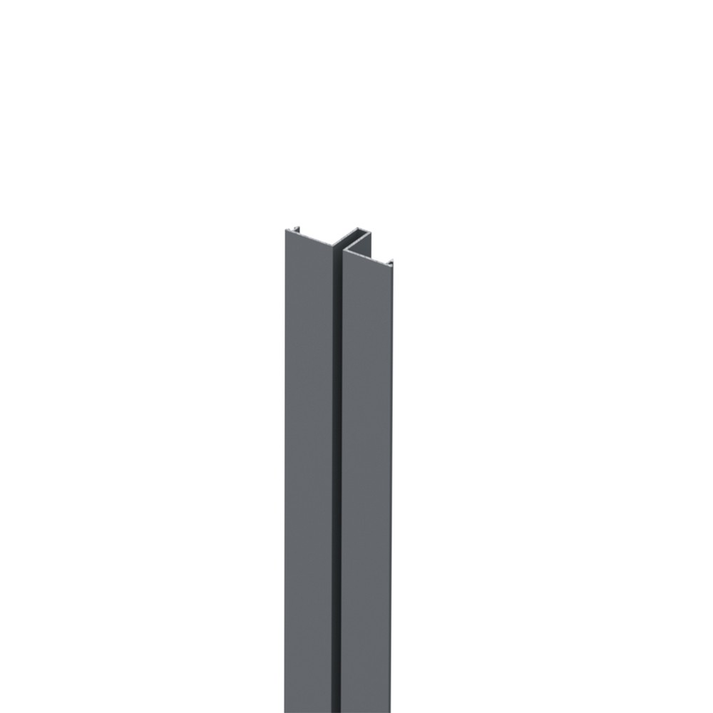 2.5m Laser Cut Screen Corner Post (5mm) Insert - RAL 7012 Basalt Grey Matt