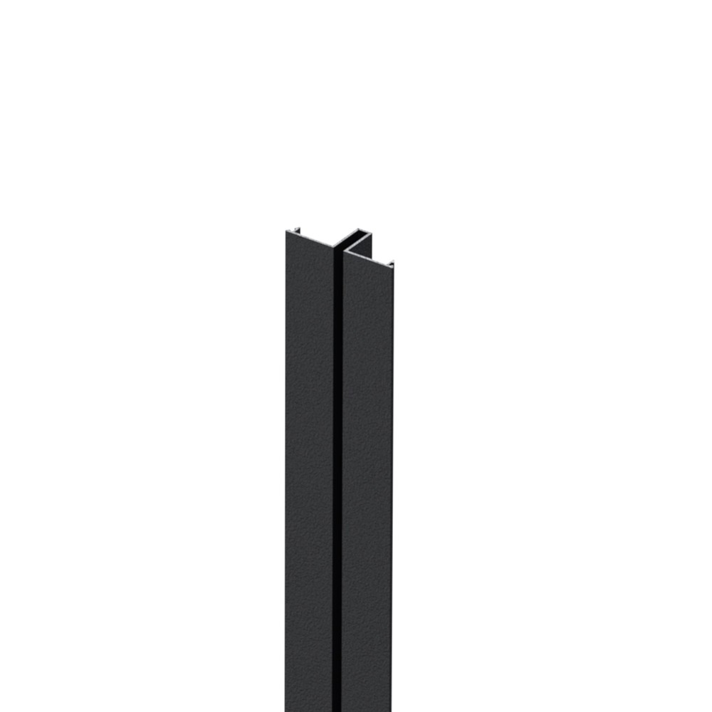 2.5m Laser Cut Screen Corner Post (5mm) Insert Profile -RAL 9005 Black Sand Matt