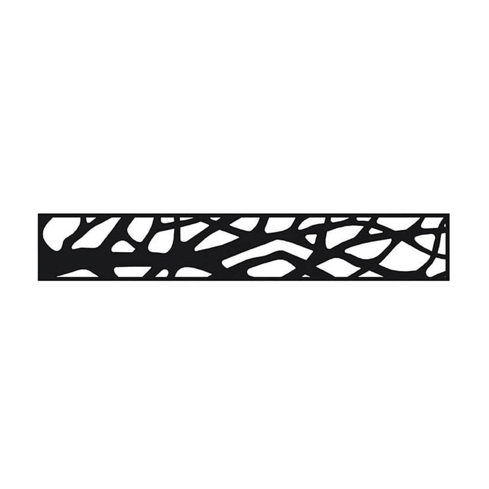 1825mm Wide Laser Cut Panel 300mm High x x 2mm Woodland Pattern - Black Sand Matt