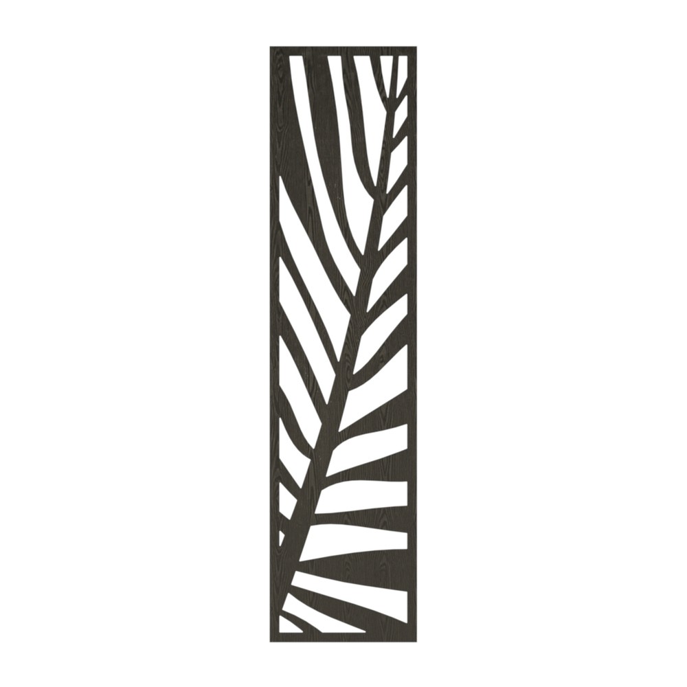 WPC Panel - 1820 x 450mm x 16mm Palm Black Wood Effect WPC Panel