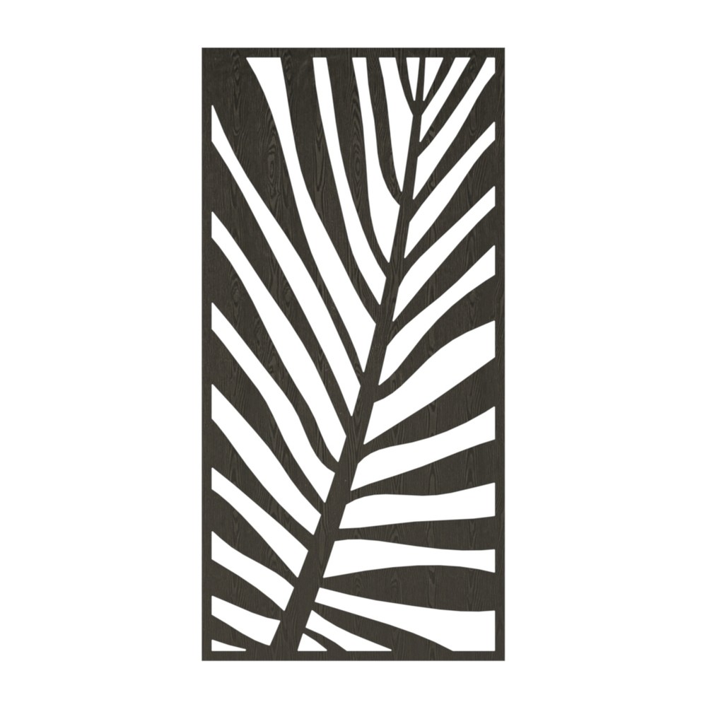 WPC Panel - 1820 x 900mm x 16mm Palm Black Wood Effect WPC Panel