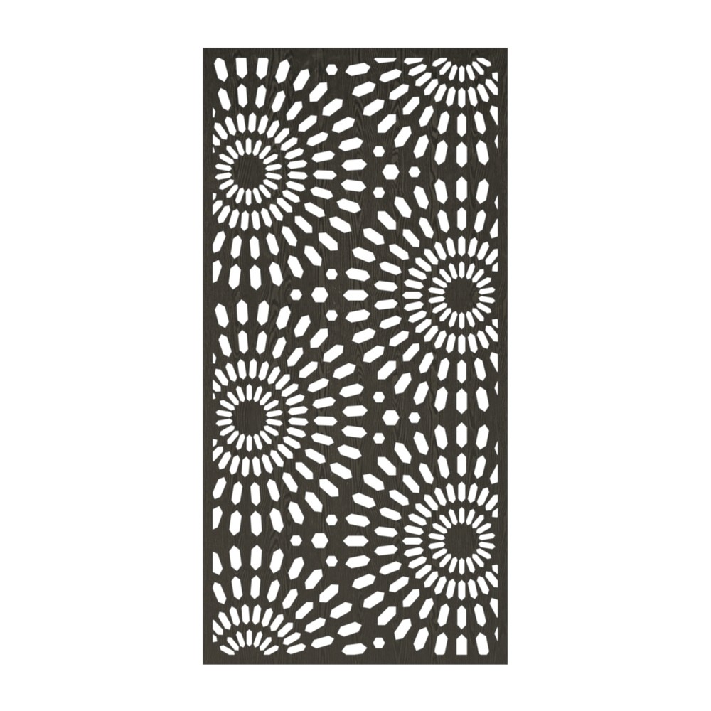 WPC Panel - 1820 x 900mm x 16mm Sunburst Black Wood Effect WPC Panel
