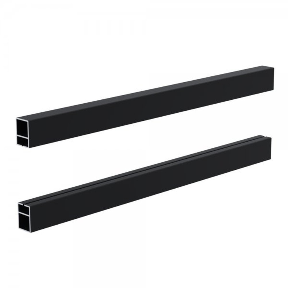 2mm Laser Cut Screen Horizontal Rail 1020mm - RAL 9005 Black Sand Matt
