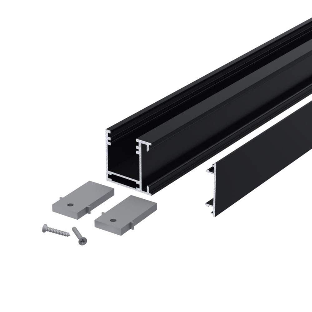 1780mm Horizontal Rail Set RAL 9005 Black Sand Matt