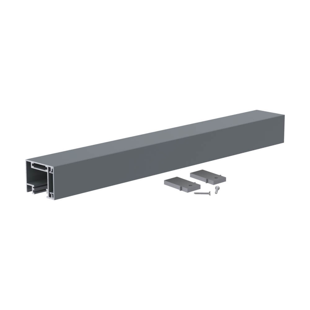 1780mm Horizontal LED Rail Set RAL 7012 Basalt Grey Matt