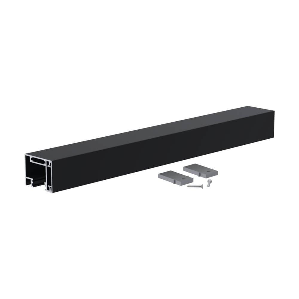 1780mm Horizontal LED Rail Set RAL 9005 Black Sand Matt
