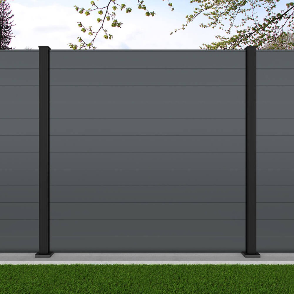 1.8m Connect Basalt Grey - Black Sand Bolt Down Posts - Metre Price