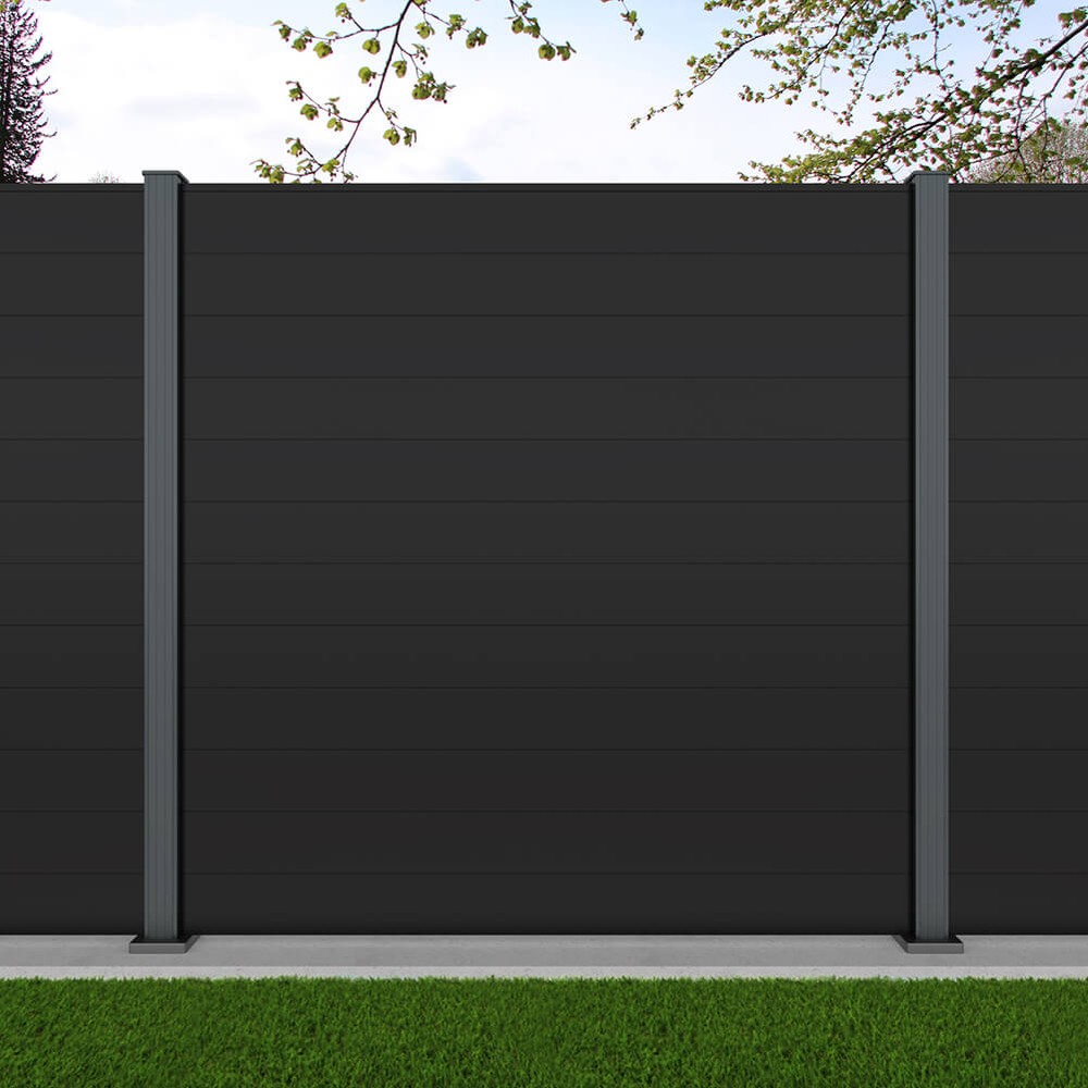 1.8m Connect Black Sand - Basalt Grey Bolt Down Posts - Metre Price