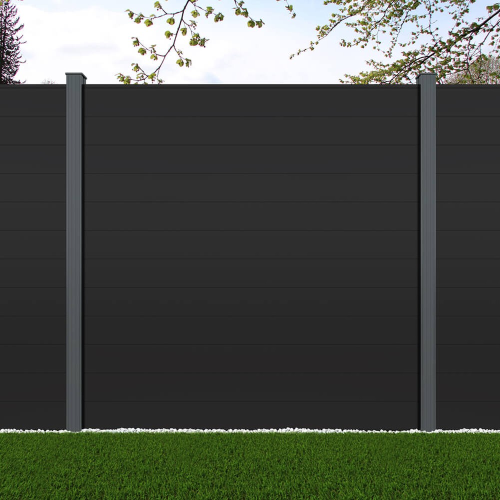 1.8m Connect Black Sand - Basalt Grey Posts - Metre Price