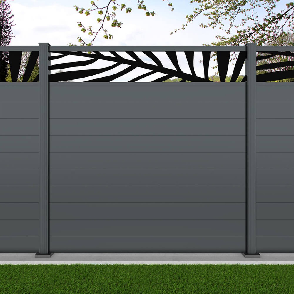 1.8m Connect + Palm Laser - Basalt Grey Basalt Grey Bolt Down Posts - Metre Price
