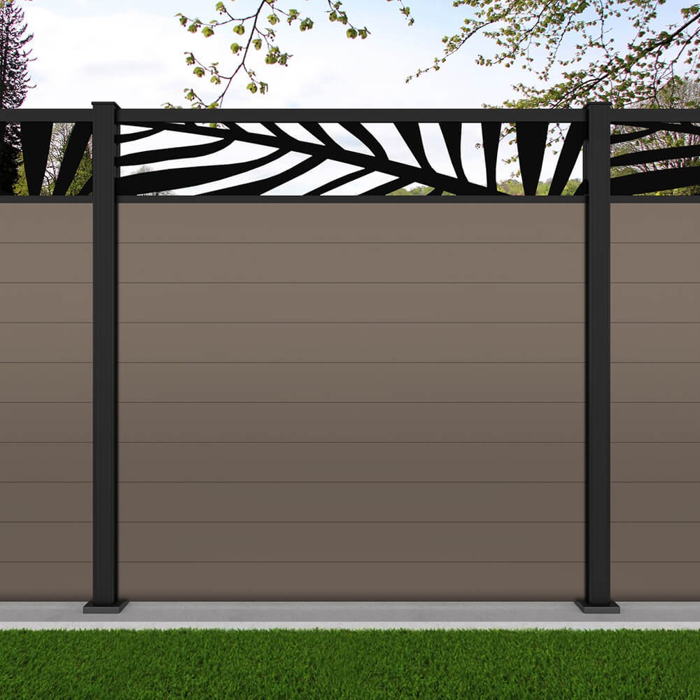 1.8m Connect + Palm Laser - Beige Grey Black Sand Bolt Down Posts - Metre Price